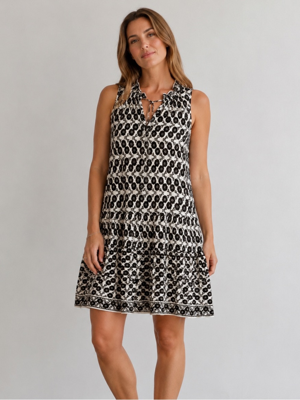 Max Studio Floral Drop-Waist Dress • Size M